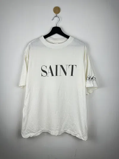 Pre-owned Saint Michael Saint Mxxxxxx  666 Years Saint Logo T Shirt In White