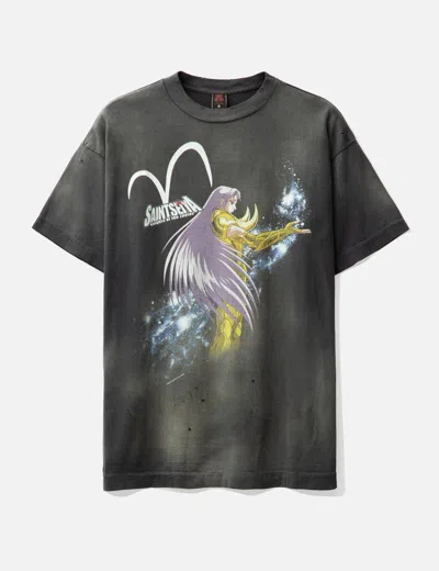 Saint Michael × Saint Seiya Short Sleeve T-shirt In Gray