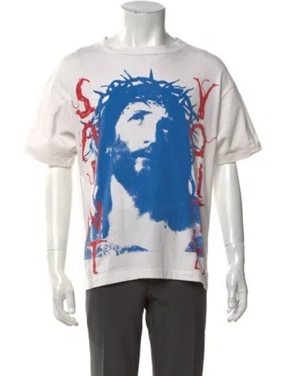 Pre-owned Saint Michael 'saint Youth' Graphic Print T-shirt In Neutrals