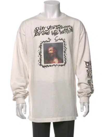 Pre-owned Saint Michael Satan Graphic Print T-shirt In Neutrals