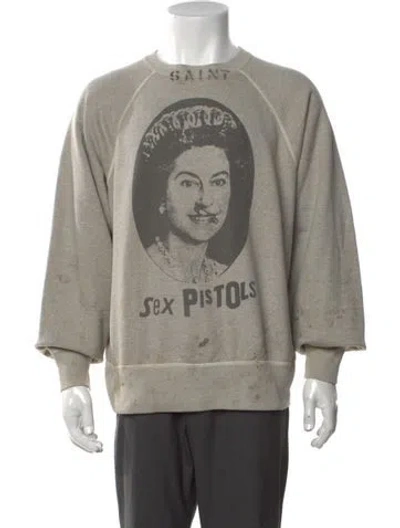 Pre-owned Saint Michael Sex Pistols Graphic Print Sweatshirt W/ Tags In Gray