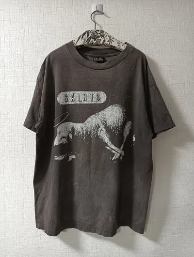 Pre-owned Saint Michael Sheep Lion Tee In Black