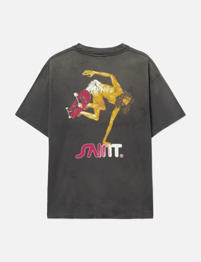 Saint Michael Skate Short Sleeves T-shirt In Blue