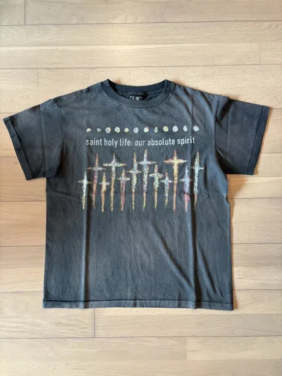 Pre-owned Saint Michael Sm X Forsomeone - God Tee In Black