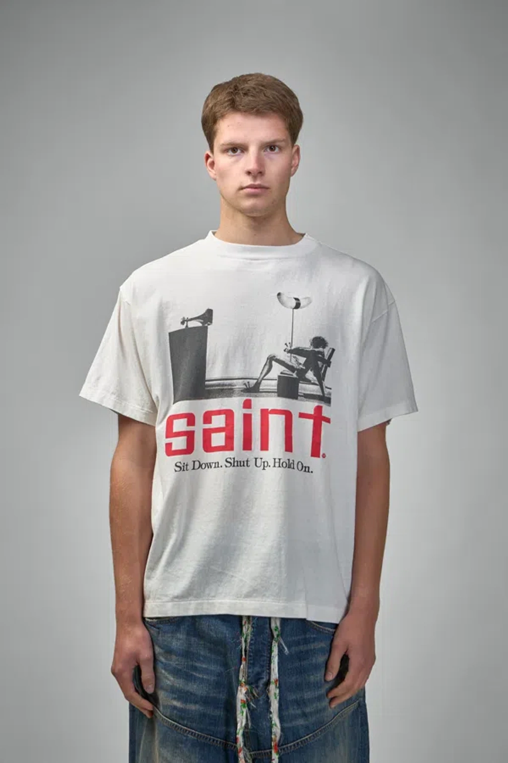 Saint Michael Ss Tee Saint In White | ModeSens