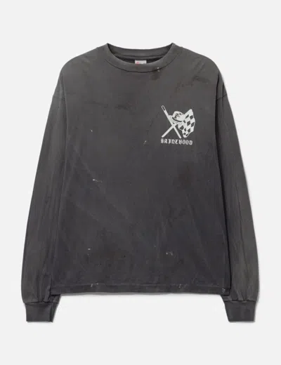 Saint Michael Sthd Speed Kills Longsleeve T-shirt In Gray