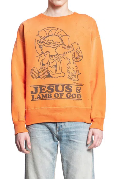 Saint Michael Sweatshirts In Orange