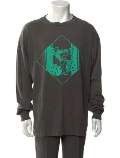 Pre-owned Saint Michael 'the Saint Room' Graphic Print Pullover W/ Tags In Grey
