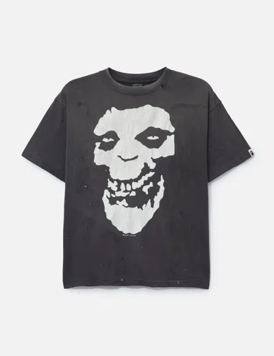 Saint Michael X Bape Short Sleeve T-shirt In Black