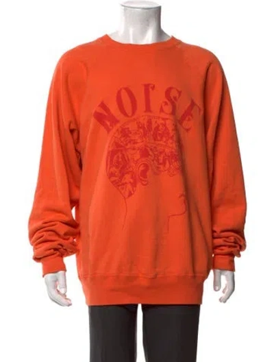 Pre-owned Saint Michael X Berberjin 'moise' Graphic Print Pullover In Orange