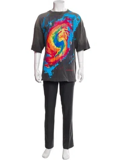 Pre-owned Saint Michael X Cactus Plant Flea Market Graphic Print T-shirt W/ Tags In Black