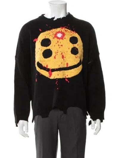 Pre-owned Saint Michael X Cactus Plant Flea Market Wool Pullover In Black