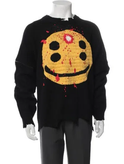 Pre-owned Saint Michael X Cactus Plant Flea Market Wool Pullover W/ Tags In Black