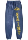 Saint Mxxxxxx Angels Of Death Printed Cotton Sweatpants In Navy