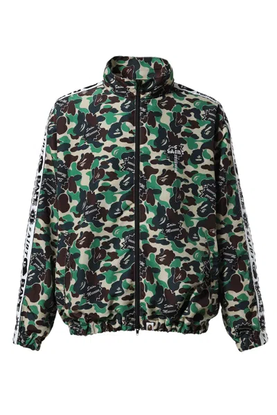 Saint Mxxxxxx Ap Track Jacket In Camouflage