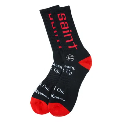 Saint Mxxxxxx Black Logo Socks