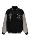 Saint Mxxxxxx Printed Satin Bomber Jacket In Multicolour