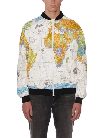 SAINT MXXXXXX SAINT MXXXXXX BOMBER STAMPA MAPPAMONDO