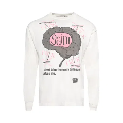 Pre-owned Saint Mxxxxxx Brain Long-sleeve Tee 'white' | Men's Size Xxl