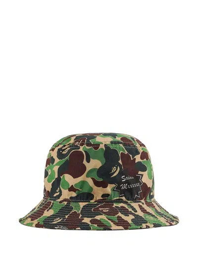 Saint Mxxxxxx Camo-pattern Bucket Hat In Multi