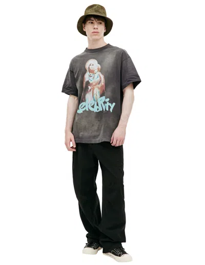 Saint Mxxxxxx Celebrity Printed T-shirt In Grey