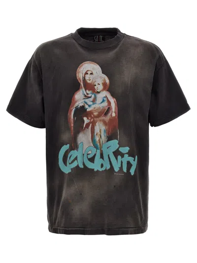Saint Mxxxxxx Celebrity T-shirt In Black