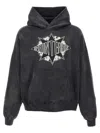 Saint Mxxxxxx X Denim Tears Hooded Cotton Sweatshirt In Gray
