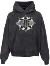 Saint Mxxxxxx X Denim Tears Hooded Cotton Sweatshirt In Grau