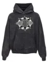 Saint Mxxxxxx X Denim Tears Hooded Cotton Sweatshirt In Gray