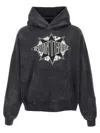 Saint Mxxxxxx X Denim Tears Hooded Cotton Sweatshirt In Gray