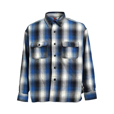 Pre-owned Saint Mxxxxxx Check Flannel Shirt 'blue' | Men's Size M