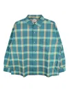 Saint Mxxxxxx Checked Buttoned Shirt In Blue