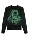 Saint Mxxxxxx Clown-print Sweater In Black