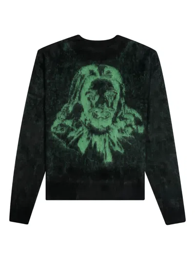 Saint Mxxxxxx Clown-print Sweater In Black