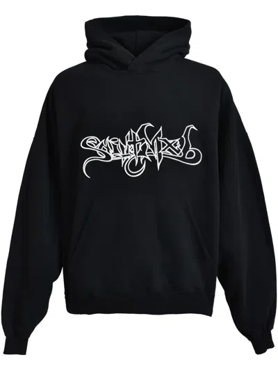 Saint Mxxxxxx Cotton Hoodie In Black