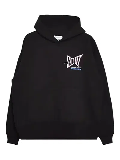Saint Mxxxxxx Cotton Hoodie In Black