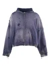 Saint Mxxxxxx Cotton Zip-up Hoodie In Blue