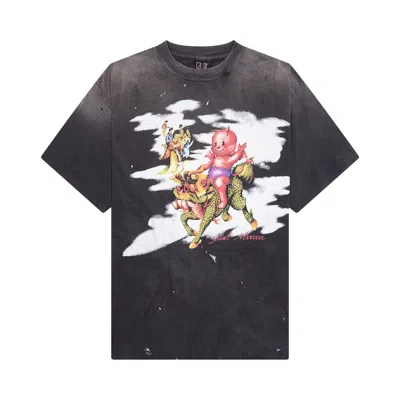 Pre-owned Saint Mxxxxxx Damaged Tee 'black' | Men's Size L