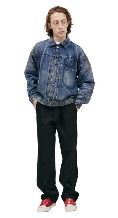Saint Mxxxxxx Denim Jacket With Buttons In Blue