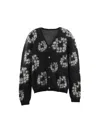 Saint Mxxxxxx X Denim Tears Wool-blend Cardigan In Black