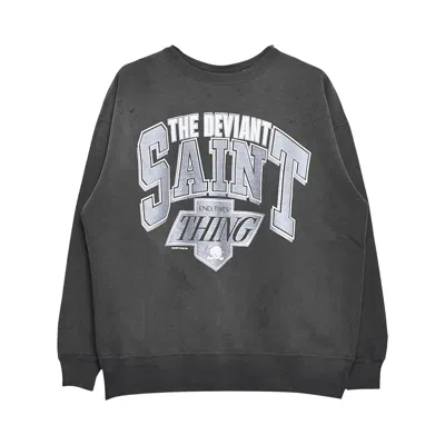 Pre-owned Saint Mxxxxxx Deviant Crewneck Sweatshirt 'black' | Men's Size L