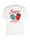 Saint Mxxxxxx Devil Graphic Polo Shirt In White