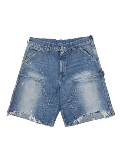 Saint Mxxxxxx Distressed Denim Shorts