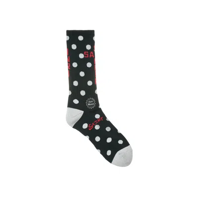 Pre-owned Saint Mxxxxxx Dot Socks 'black' | Men's Size L