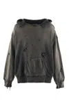 Saint Mxxxxxx Double Face Hoodie In Black