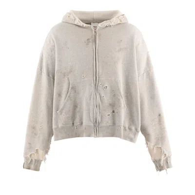 Pre-owned Saint Mxxxxxx Double Face Zip Hoodie 'grey' | Men's Size M In Gray