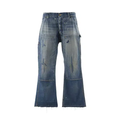 Saint Mxxxxxx Double Knee Duck Pants In Black