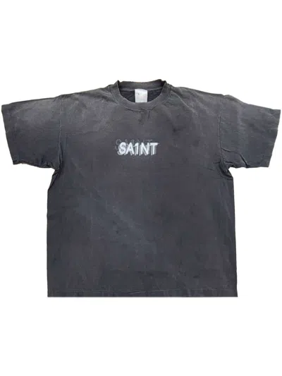Saint Mxxxxxx Echo T-shirt In Schwarz