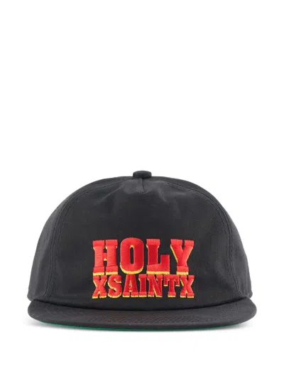 Saint Mxxxxxx Embroidered Flat-peak Cap In Gray