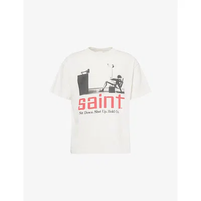 Saint Mxxxxxx Xxxxxx Mens White Graphic-print Crewneck Cotton T-shirt Xl